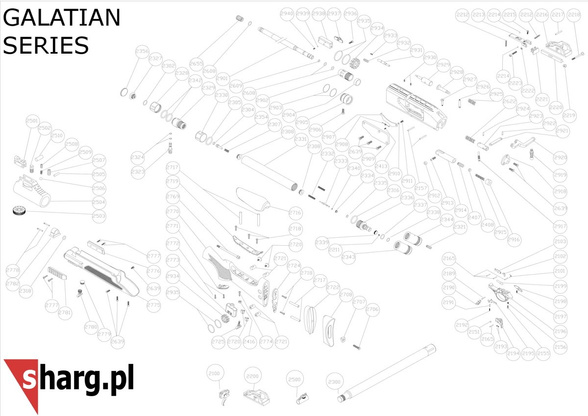 Gold trigger for Hatsan Galatian airgun (2194 GD)