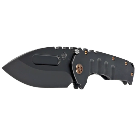 Medford Praetorian T DP Black DLC Titanium, Bronze HW/Clip, Black DLC S45VN by Greg Medford (MK0124PD-30PV-T1C1-BP)