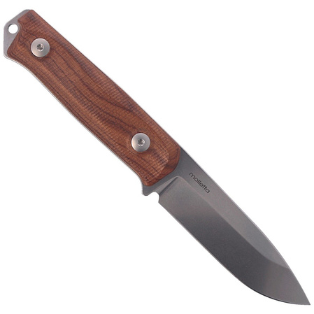 LionSteel Bushcraft Knife Santos Wood, Stone Washed Sleipner by Molletta (B41 ST)