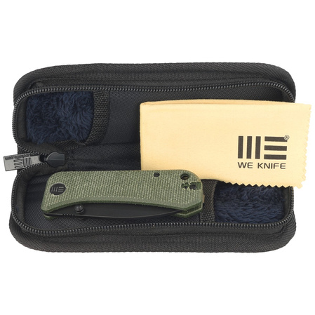 Nóż składany WE Knife Banter Green Micarta, Black Stonewashed CPM S35VN by Ben Petersen (2004J)