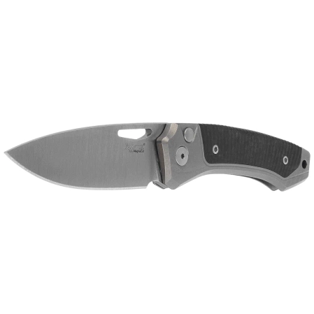 Nóż składany LionSteel Twain Gray Titanium/Carbon Fiber, Satin MagnaCut by Gianni Pauletta (TW GY CF)