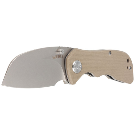 Nóż składany Kubey Karaji Tan G10, Bead Blasted D2 (KU180B)