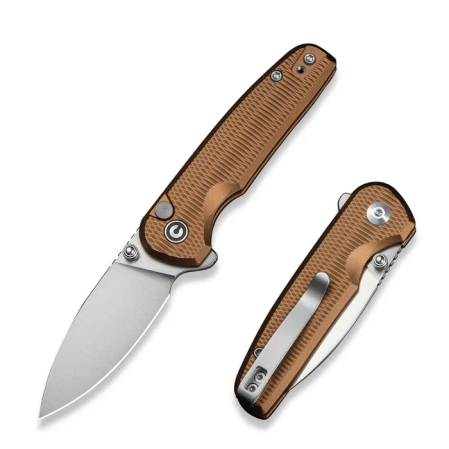Civivi Mini Shakan Knife Coyote Brown Aluminium, Satin Nitro-V (C20052F-3)