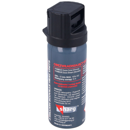 Sharg Graphite Gel 3mln SHU Pepper Spray, Cone 50ml (11050-C)