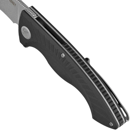 Nóż składany Kubey Timberwolf Black G10, Stonewashed 14C28N (KU208D)