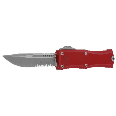 Nóż automatyczny OTF Microtech Hera II Mini Bayonet Red Aluminium, Apocalyptic P/S M390MK by Tony and Sean Marfione (1703M-11 APRD)