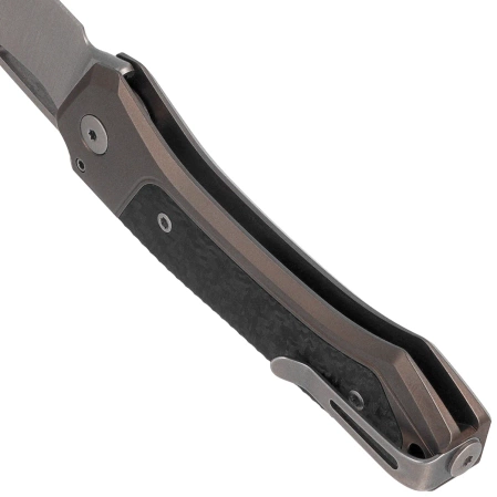 Nóż składany LionSteel Twain Bronze Titanium/Carbon Fiber, Satin MagnaCut by Gianni Pauletta (TW BR CF)
