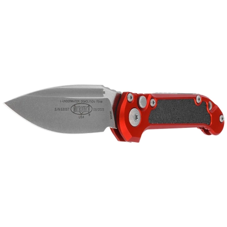 Microtech LUDT Gen III S/E Automatic Knife Red Aluminum, Apocalyptic M390MK by Tony Marfione (1135-10APRD)