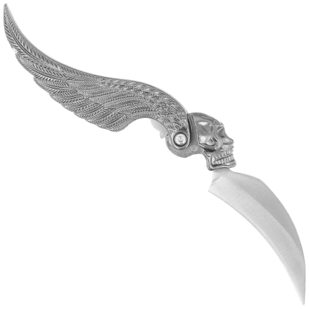 Nóż składany Martinez Albainox Skull Black Zamak, Satin 3Cr13Mov (10971)