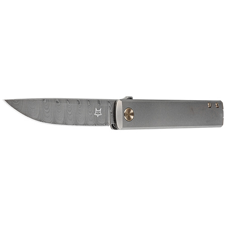 Nóż składany FOX Chnops Sandblasted Titanium, Damasteel DS93X Gysinge by Riccardo Gobbato (FX-543 DBB)