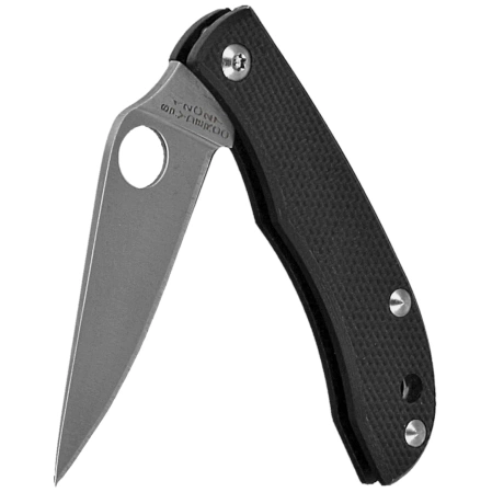 Spyderco Honeybee Knife Black G10, Satin 12C27 (C137GBKP)