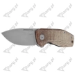 LionSteel Nano Knife Natural Canvas Micarta, Satin MagnaCut (NA01 CVN)