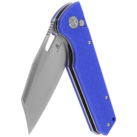 Bestechman Guardian Knife Blue G10 w/ Carbon Fiber Pattern, Satin D2 (BMK11D)