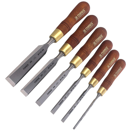 Set of Narex Profi carpentry chisels with side chamfer 6, 10, 12, 16, 20, 26 (853200)