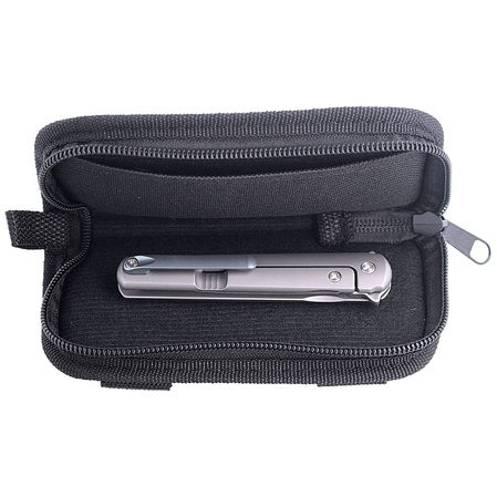 Nóż składany MKM Flame Dagger Sandblasted Titanium, Stonewashed M390 by Michael Zieba (MK FL02-TSW)