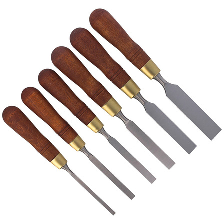 Set of Narex Profi carpentry chisels with side chamfer 6, 10, 12, 16, 20, 26 (853200)