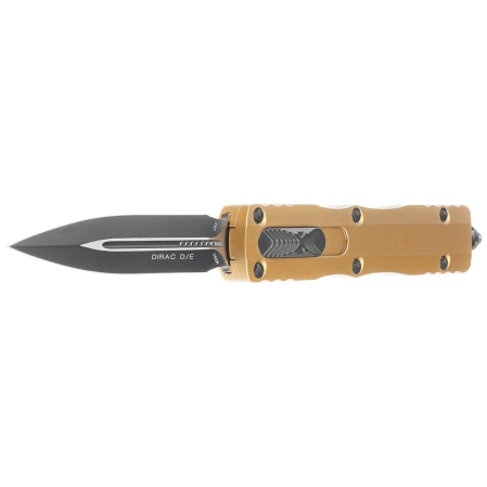 Nóż automatyczny OTF Microtech Dirac D/E Tan Aluminium, Black M390 by Tony Marfione (225-1TA)