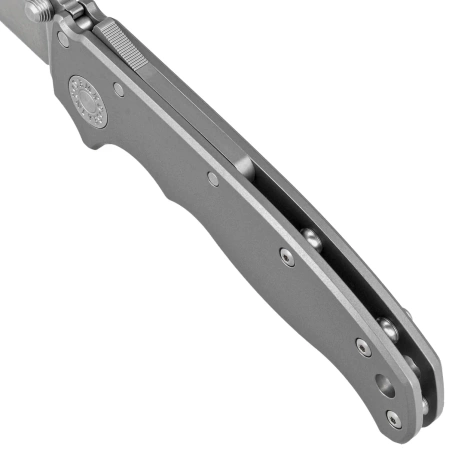 Nóż składany Demko AD20.5 Shark Foot Smooth Titanium, Stonewashed CPM 20CV by Andrew Demko (205-20CV-TI-SF)