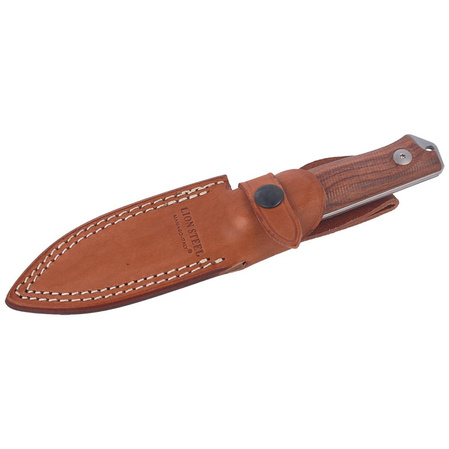 LionSteel Bushcraft Knife Santos Wood, Stone Washed Sleipner by Molletta (B41 ST)
