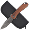 CIVIVI Knife Elementum Flipper Cuibourtia Wood, Black Damascus (C907DS-2)