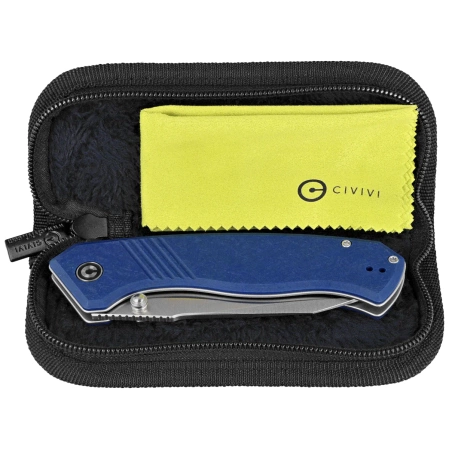 Civivi Placoid Blue Shredded G10 Knife, Satin 14C28N (C23079-2)