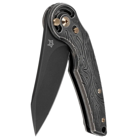 Nóż składany Fox Jupiter Black Titanium, Stonewashed PVD M390 by Denis Simonutti (FX-555 TIBR)