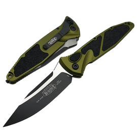 Microtech Socom Elite Auto S/E Knife OD Green Aluminum, Black M390 by Tony Marfione (160A-1OD)