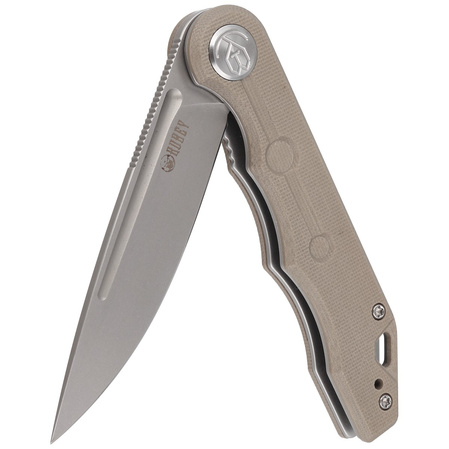 Nóż składany Kubey Knife Mizo Tan G10, Bead Blast AUS-10 by Tiguass (KU312H)