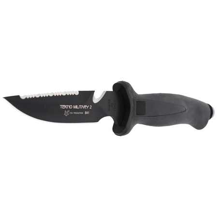 Nóż nurkowy FOX Tekno Military 2 Black / Black Blade (641)