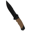 Herbertz CJH Coyote Brown Plastic/Black Rubber Knife, Black 420 (10000880)