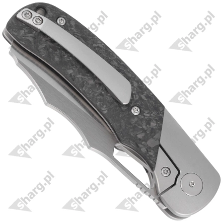 Nóż składany Bestech Syn Grey Titanium / Marble Carbon Fiber, Hand Rubbed Satin Elmax by Evolved EDC (BT2306A)