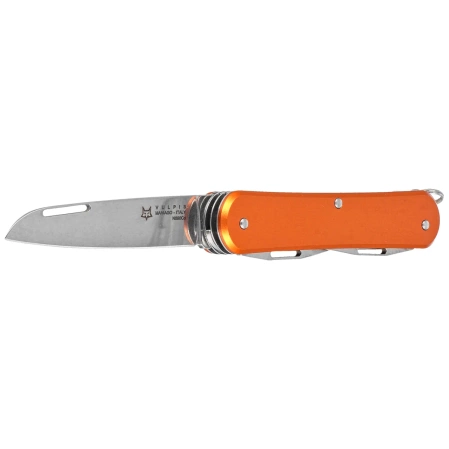 Fox Vulpis S4 Orange Aluminium, Polished N690Co Pocket Knife (FX-VP130-S4 OR)