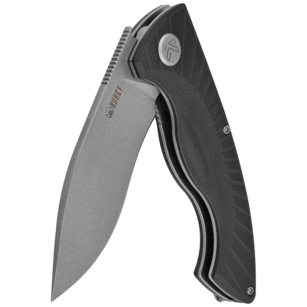 Nóż składany Kubey Timberwolf Black G10, Stonewashed 14C28N (KU208D)