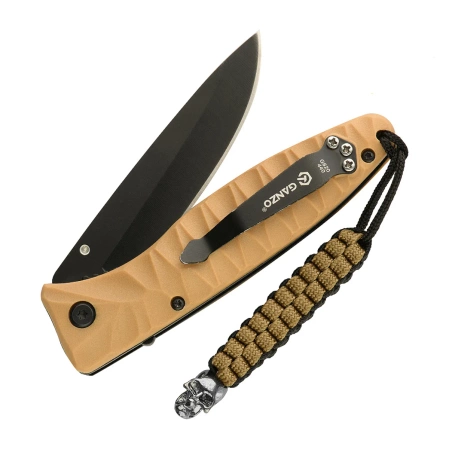 M-Tac knife lanyard Cuboid Skull Black/Coyote paracord (TMLCS-BKCOY)