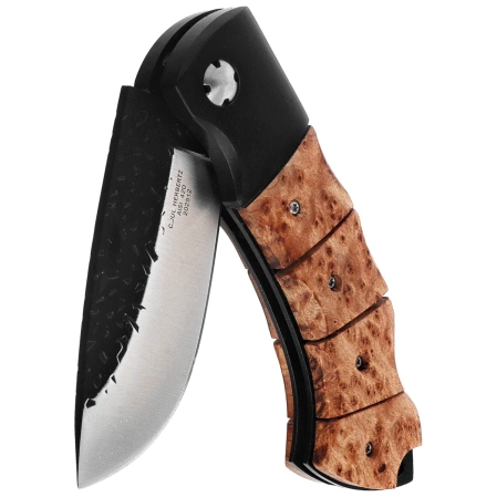 Herbertz CJH Knife Birch Root Wood, Satin/Forged 420 (10000668)