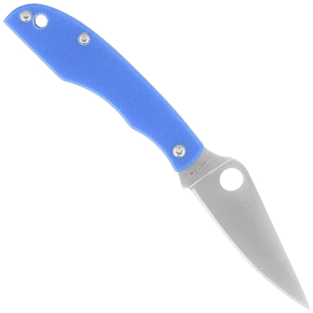 Spyderco Grasshopper Knife Blue G10, Satin 12C27 (C138GBLP)