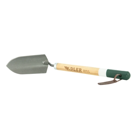 Adler Holly Gardening Trowel, C45 Steel, Green/White Hickory Handle (380.0E03KA025)
