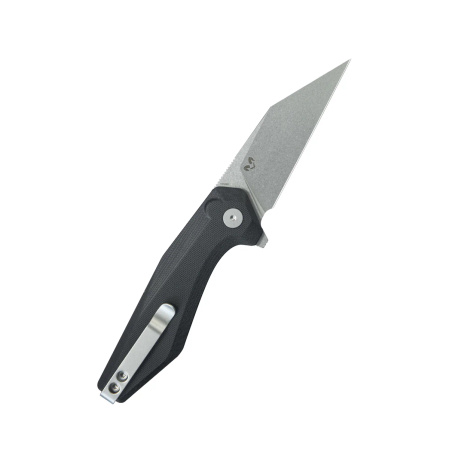 Nóż składany Kubey Fenrir Black G10, Stonewashed 14C28N by Damned Designs (KU393A)