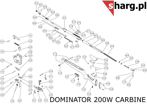 Spring of the fuse air gun Hatsan MOD 33 - Torpedo 155, Dominator 200, Proxima (117