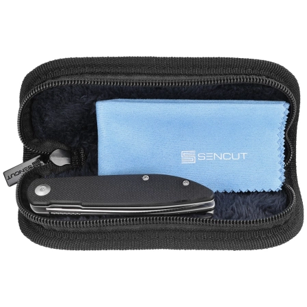 Sencut Bocll II Black G10, Satin D2 by Brad Zinker knife (S22019-1)