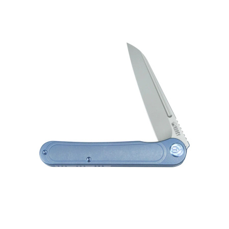 Nóż składany Kubey Dandy Blue Titanium, Sandblasted CPM S90V by Maksym Tkachuk (KB247D)