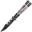 Nóż motylek Martinez Albainox Balisong Black Templar 3D Design Steel, Black 3Cr13Mov (02269)
