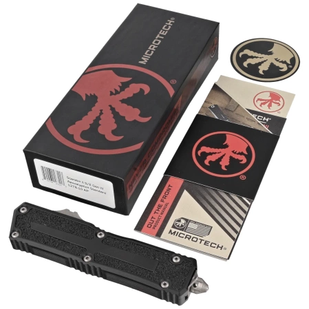 Nóż automatyczny OTF Microtech Scarab II Gen III S/E Black Aluminium, Apocalyptic M390MK by Tony Marfione (1278-10AP)