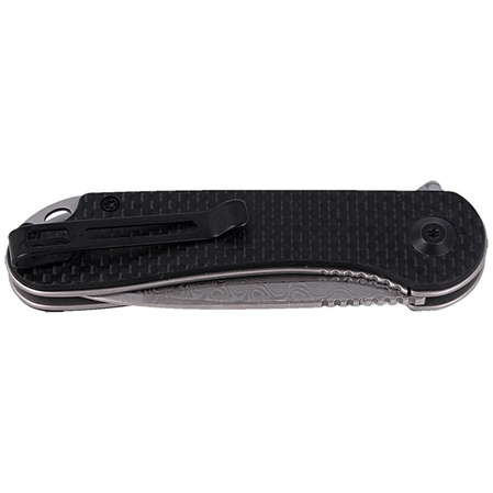 CIVIVI Knife Elementum Flipper Twill Carbon Fiber / Black G10, Damascus (C907DS)