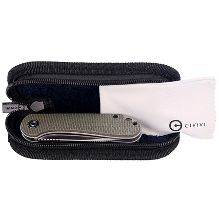 CIVIVI Knife Elementum Flipper Dark Green Micarta, Satin Finish (C907T)