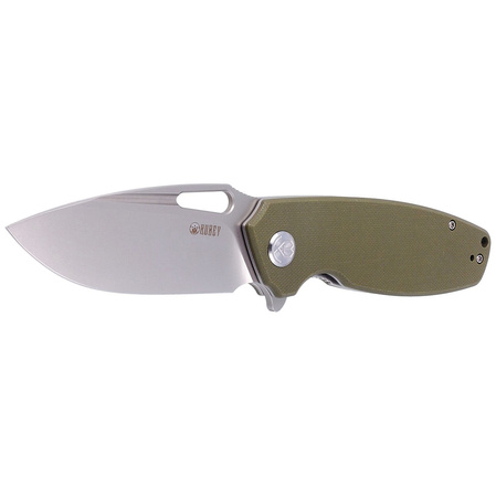 Nóż składany Kubey Tityus Green G10, Bead Blasted D2 (KU322B)