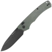 Remette WD107MGB Knife Military Green Micarta, Black Titanium 14C28N