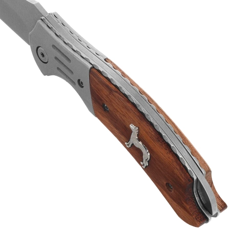 Nóż składany Albainox Hunting Zebra Wood, Satin 3Cr13Mov (25091)