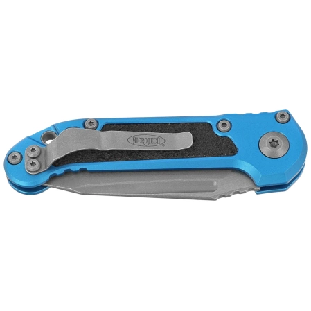Microtech LUDT Gen III T/E Knife Blue Aluminum, Apocalyptic M390MK by Tony Marfione (1136-10APBL)