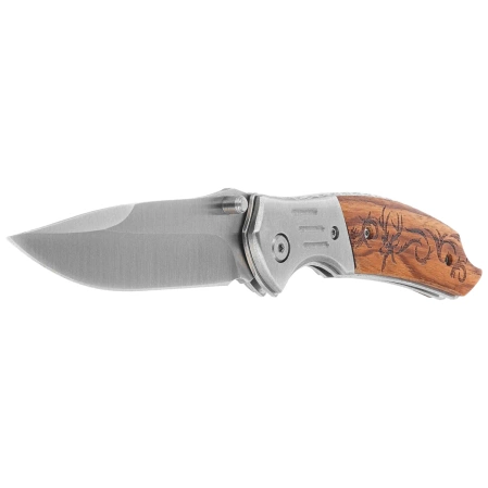 Nóż składany Martinez Albainox Hunting Deer Zebra Wood, Satin 3Cr13Mov (18518GR4210)